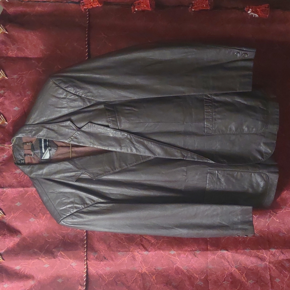 Members Only leather blazer